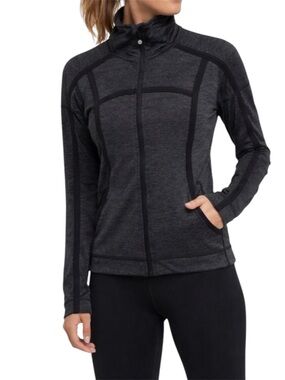 RARE Lululemon Mynah Zip Up Jacket In Static Charcoal Size 4